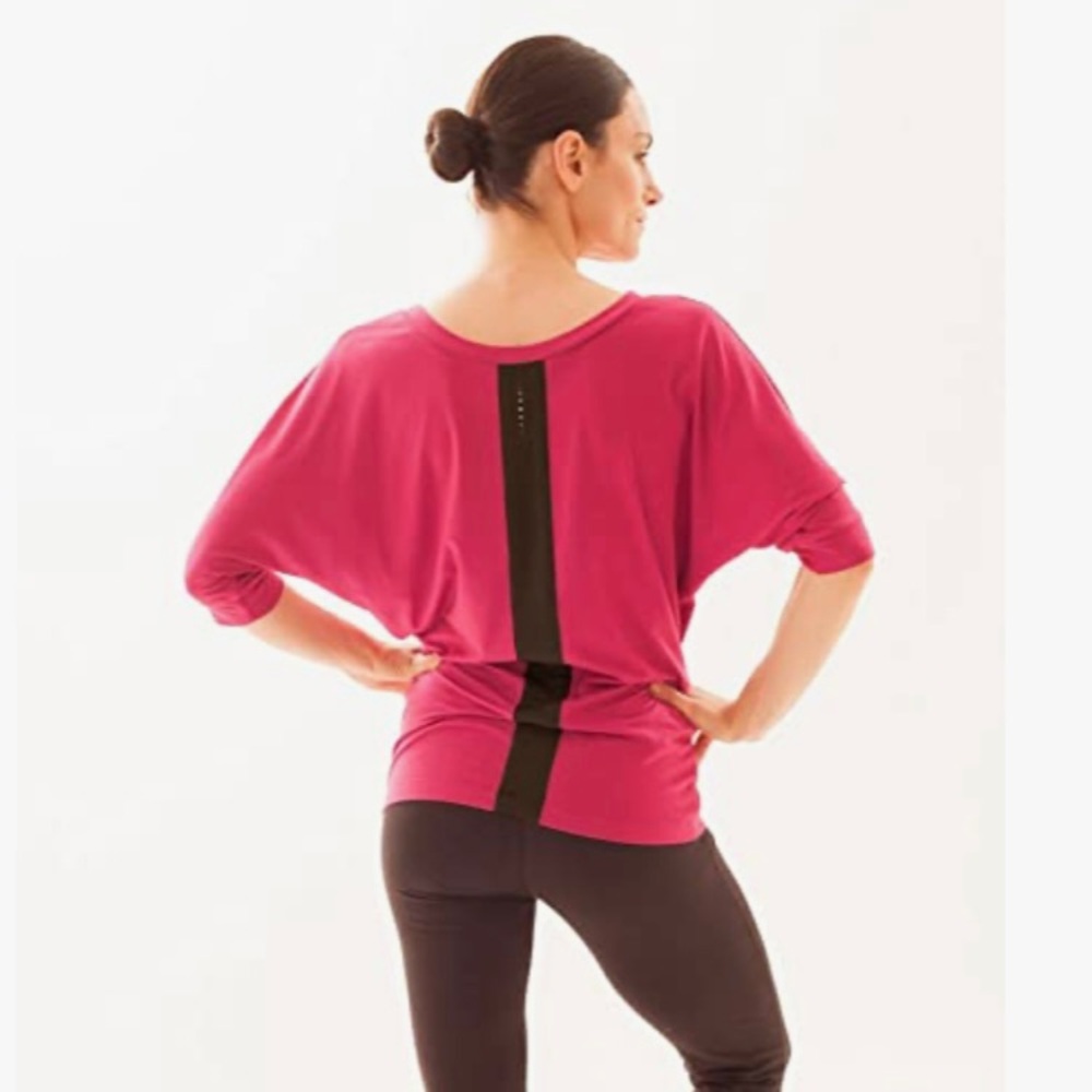 Burke yoga organic bamboo top M in Teal - Picture 11 of 15